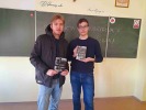 Spotkanie dwóch pasjonatów historii, autora książki- Łukasza Królikowskiego i Grzegorza Zydora z kl.2TM